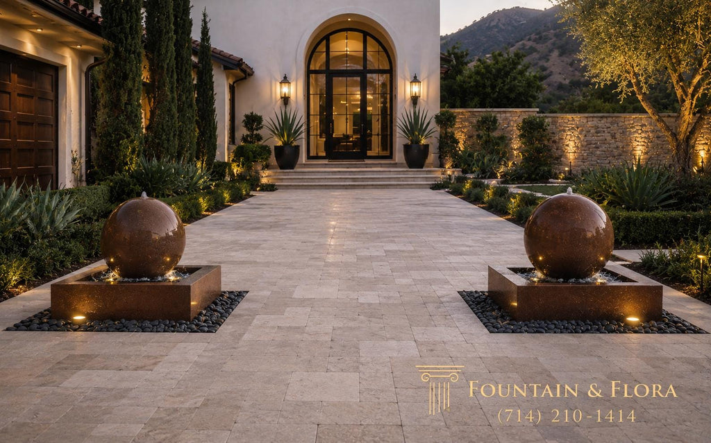24” Basin Fountain with 20” Concrete Sphere – Full Kit (etsy image id: 7988366936)