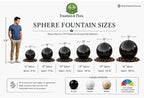 30” Concrete Sphere Fountain – Modern Outdoor Water Feature __etsy:8281891110