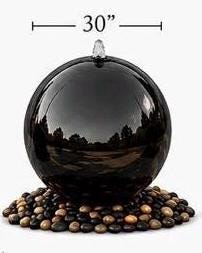 30” Concrete Sphere Fountain – Modern Outdoor Water Feature __etsy:8281893884