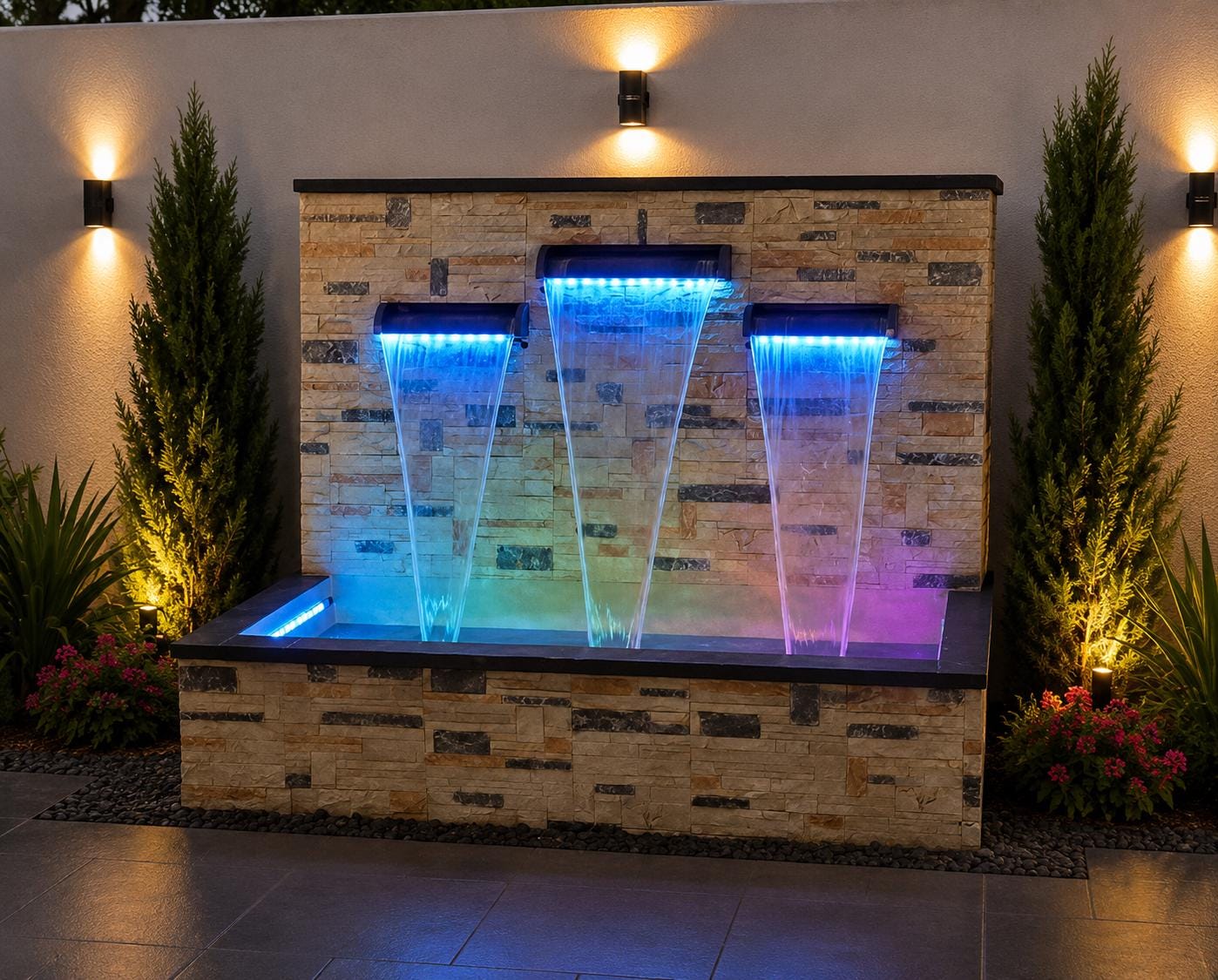 Modern Polyresin Wall Fountain  | Custom Design and size __etsy:8306253374
