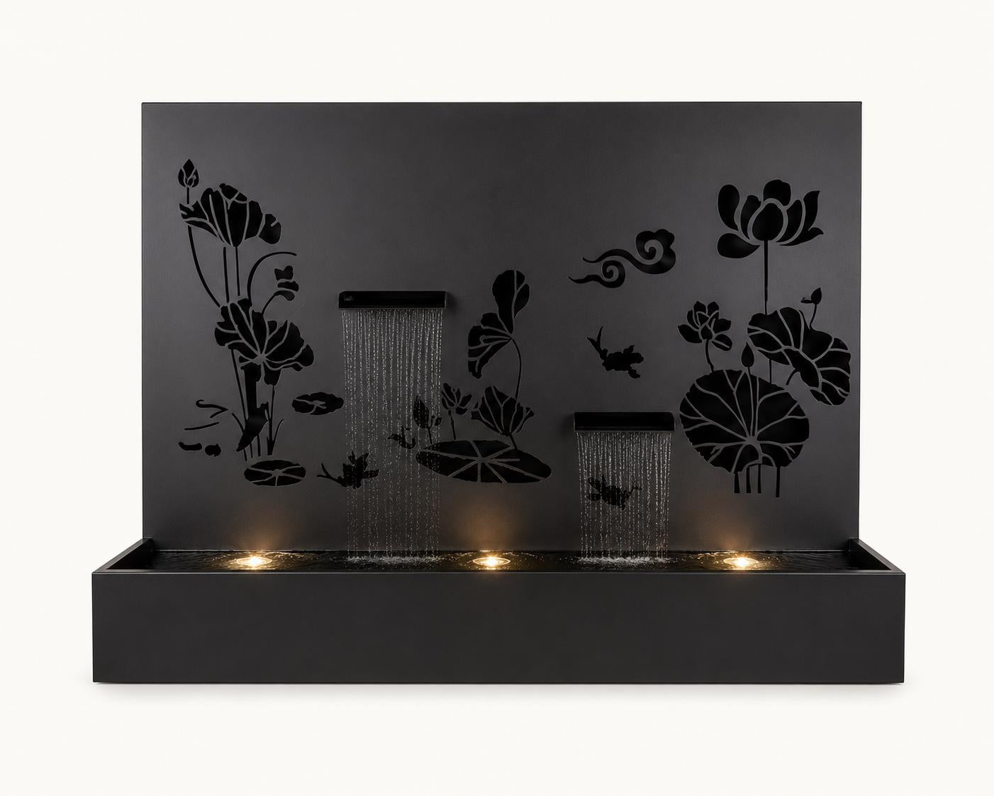 Laser-Cut Steel Wall Water Fountain – 4 ft x 6 ft | Custom Design __etsy:8374851901