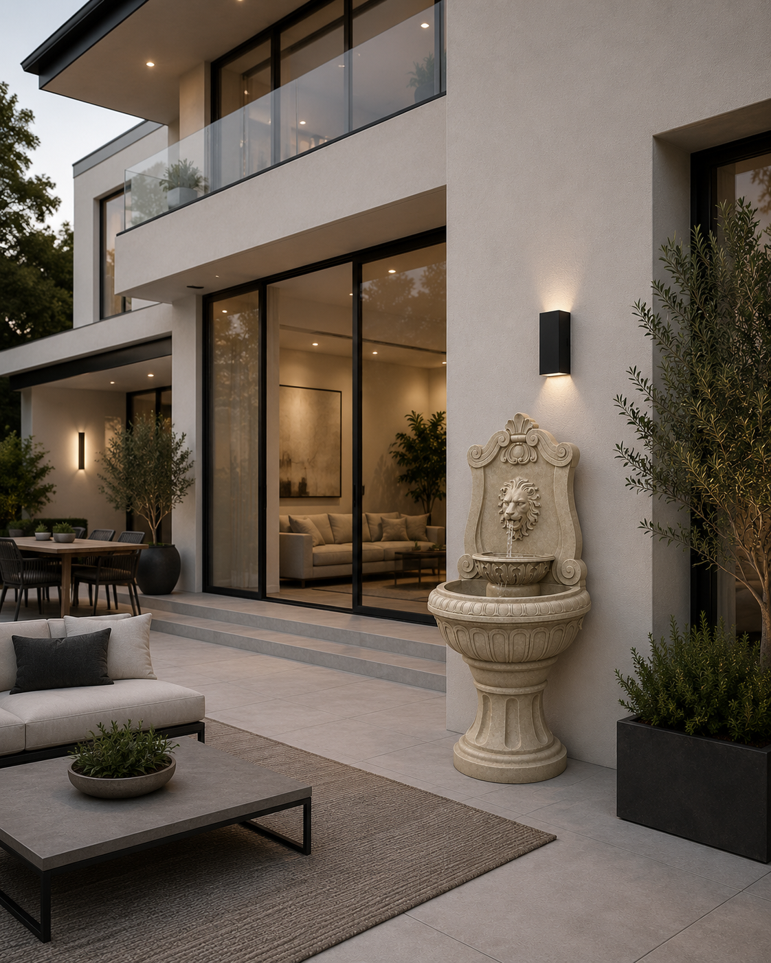 Lion Head Wall Fountain