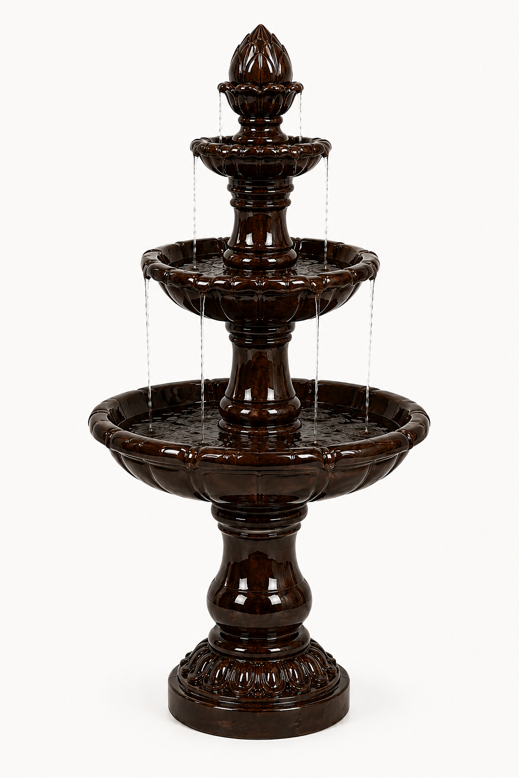 Luxury Three-Tier Garden Courtyard Fountain (4 ft)
