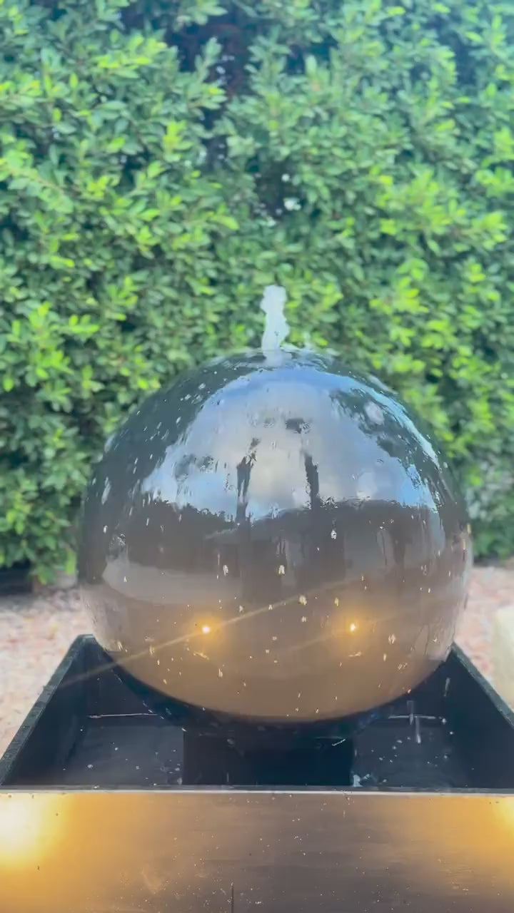 24” Basin Fountain with 20” Concrete Sphere – Full Kit