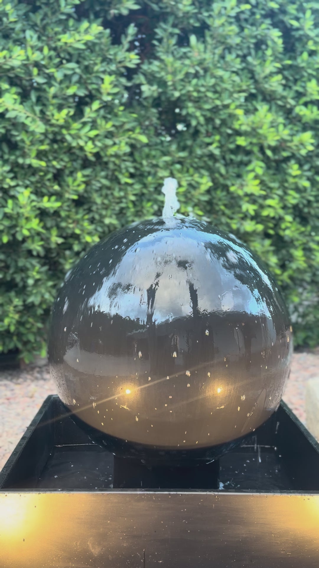 24” Basin Fountain with 20” Concrete Sphere – Full Kit