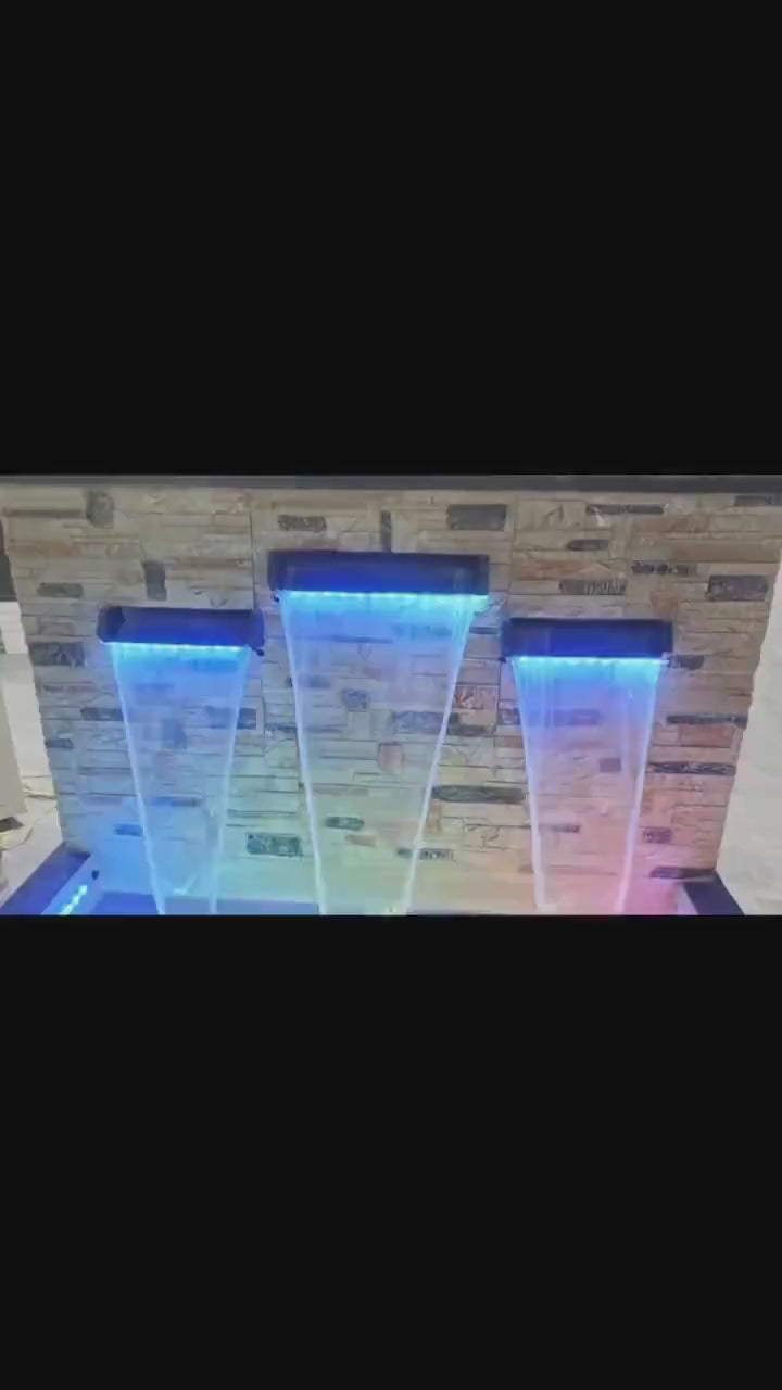 نافورة جدارية حديثة من البولي ريزين | تصميم وحجم حسب الطلب