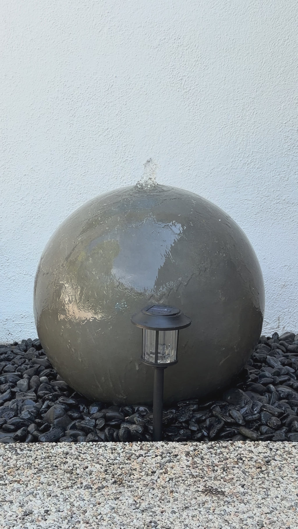 24” Basin Fountain with 20” Concrete Sphere – Full Kit