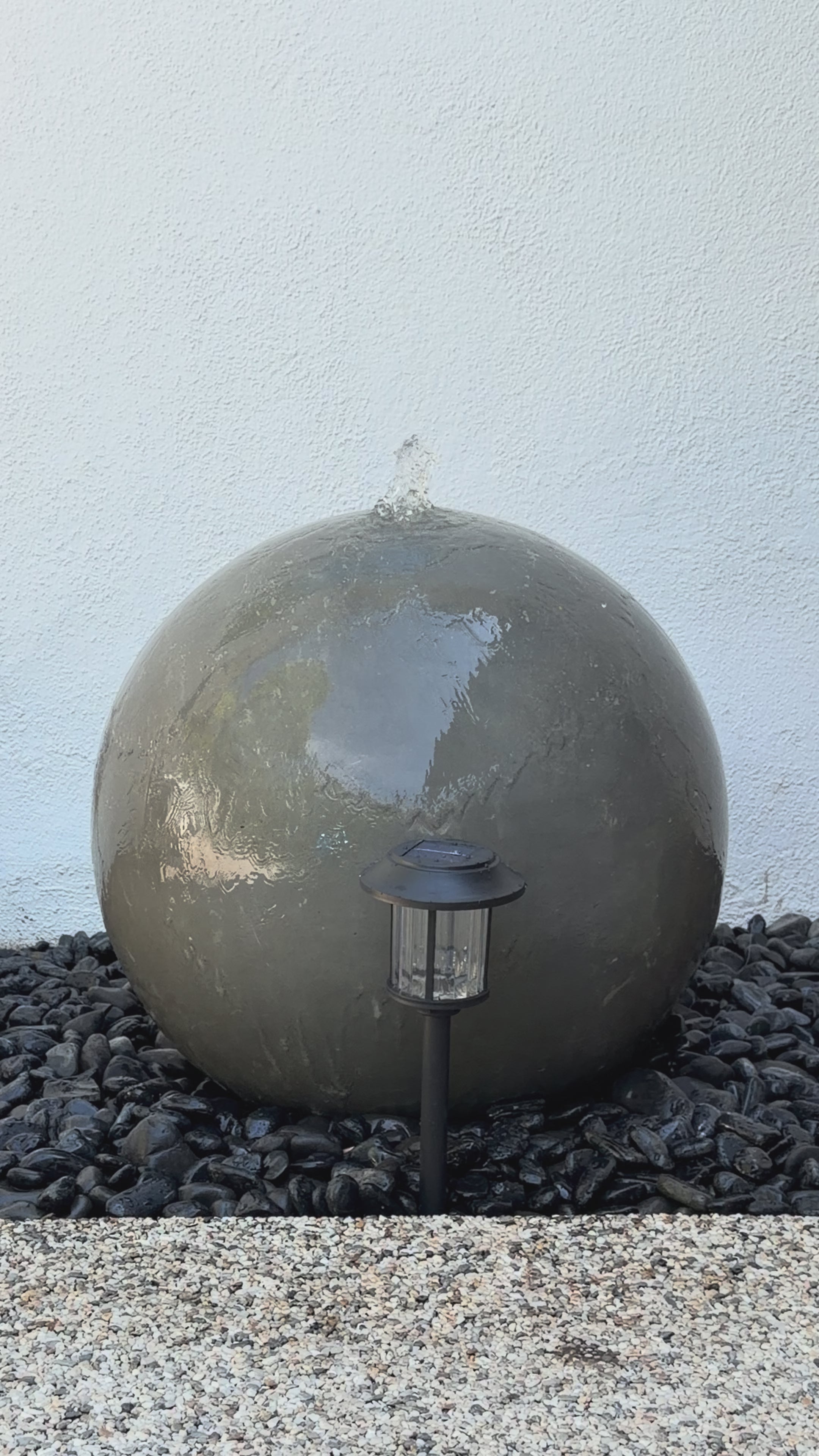 24” Basin Fountain with 20” Concrete Sphere – Full Kit