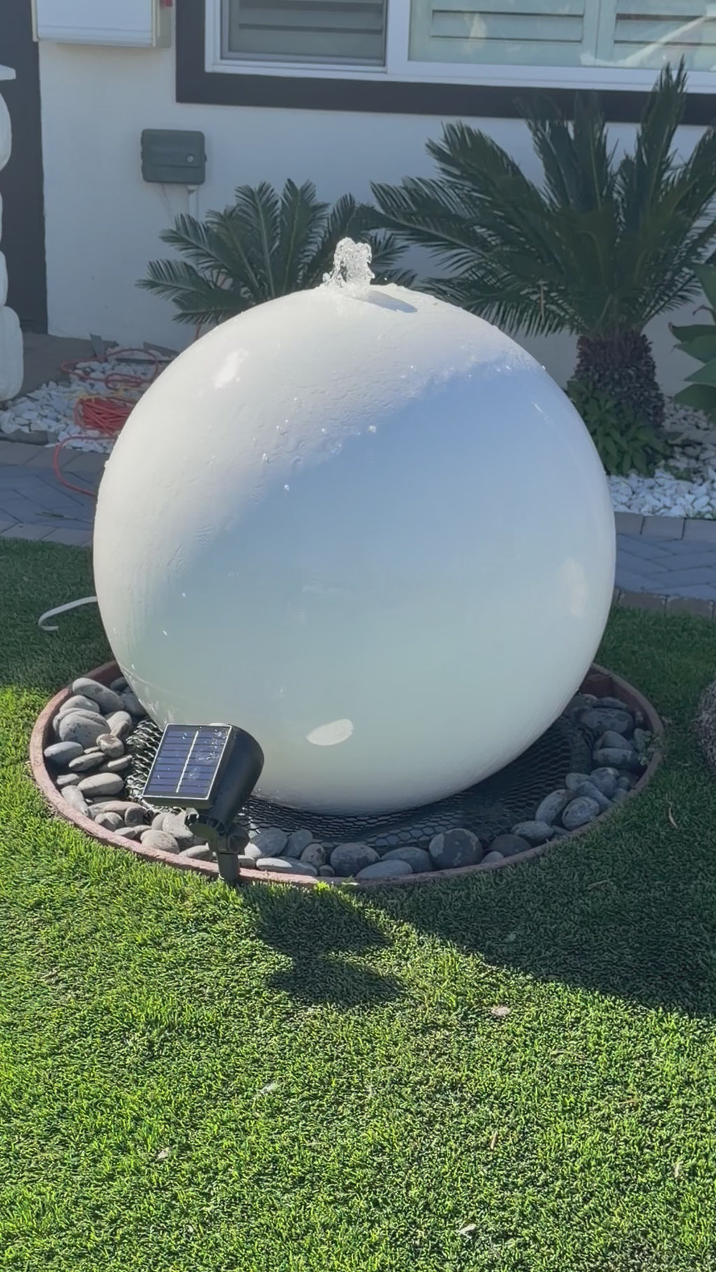 24'' Concrete Sphere Fountain with a Hidden Base / Full kit