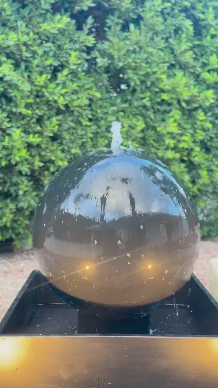 24” Basin Fountain with 20” Concrete Sphere – Full Kit