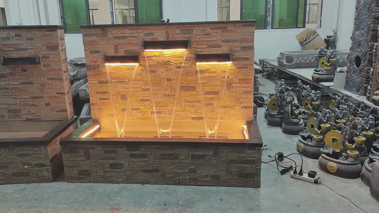 Modern Polyresin Wall Fountain  | Custom Design and size