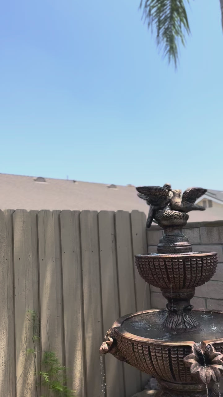 6-7 ft concrete Birds Fountain