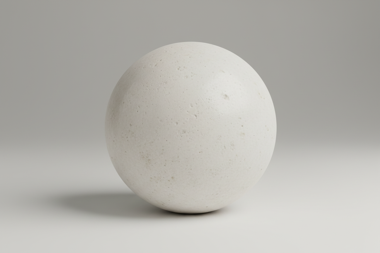 White 24 inch concrete sphere