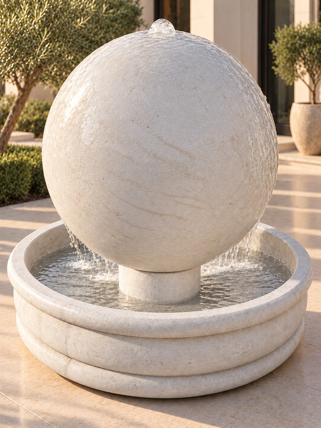 Luxury Oversized Concrete Sphere Fountain