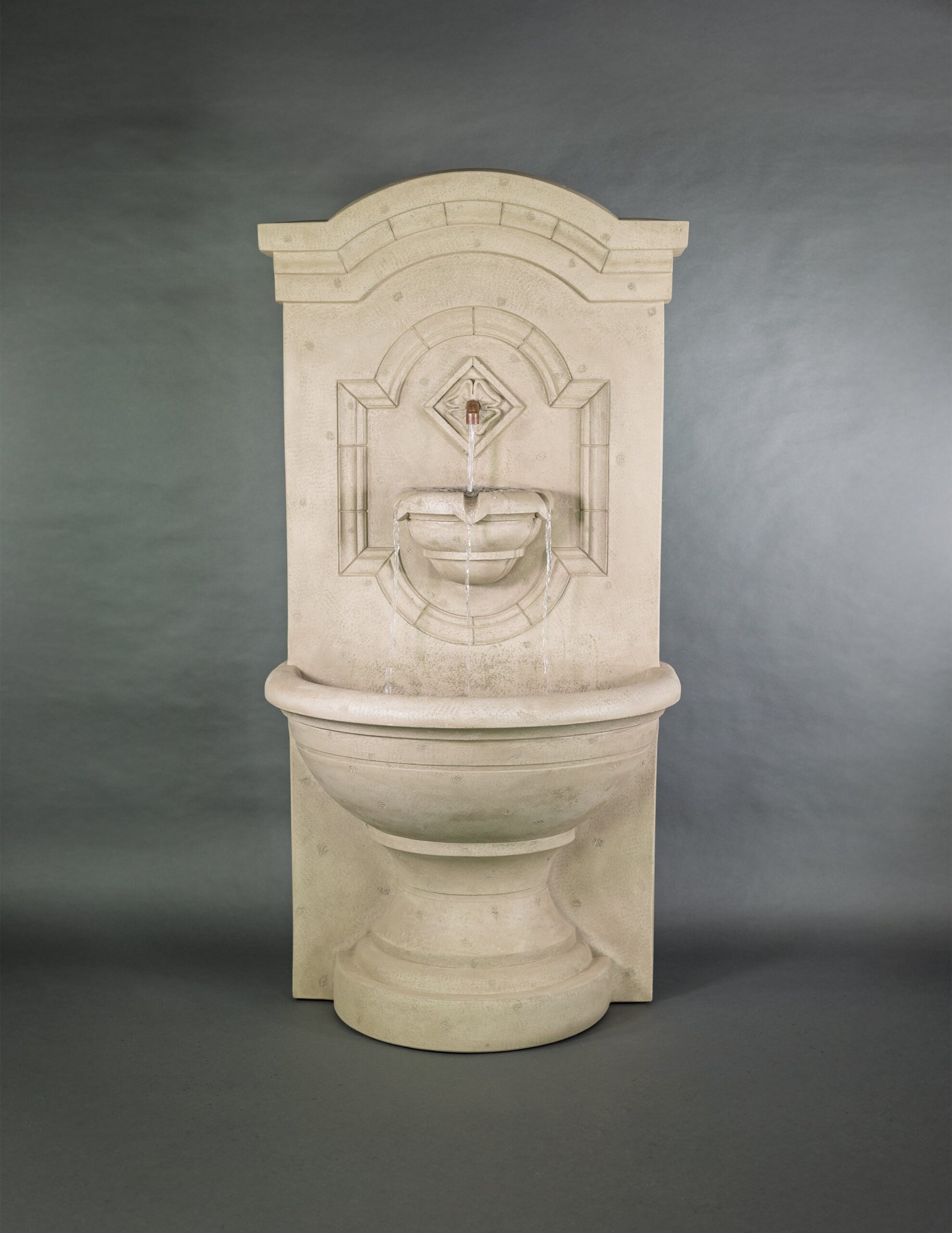 Corsica Concrete Outdoor Wall Fountain - #1836