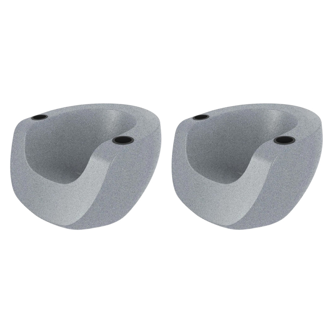 QUICKSHIP Tenjam Moon Chair in Grey Granite - Set of 2 - In-Pool & Patio Furniture